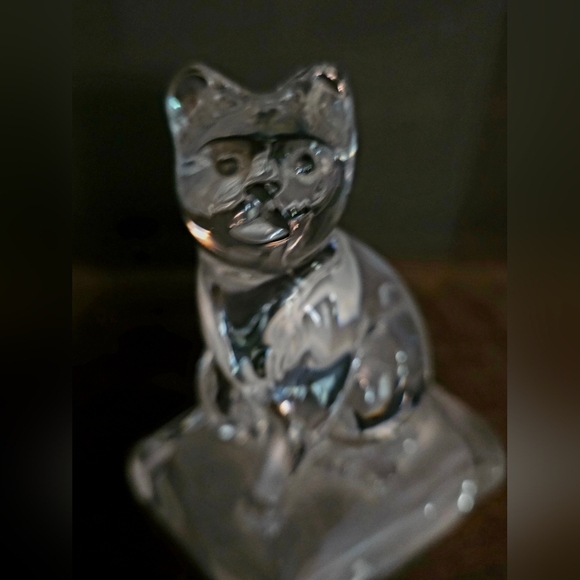 Vintage Frosted  Glass Cat Figurine - Picture 6 of 7